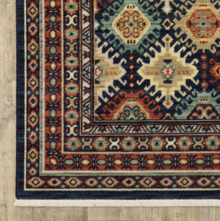Oriental Weavers Lilihan 003B6 Navy/Multi Area Rug Corner Image