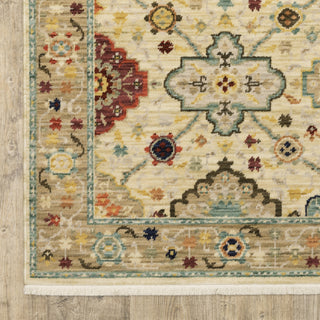 Oriental Weavers Lilihan 4601W Beige/Multi Area Rug Corner Image