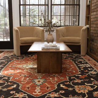 Oriental Weavers Lilihan 4929A Black/Red Area Rug Lifestyle Image Feature