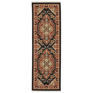 Oriental Weavers Lilihan 4929A Black/Red Area Rug Runner Image