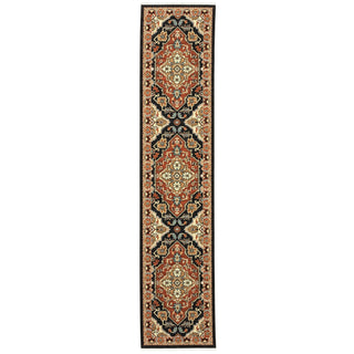 Oriental Weavers Lilihan 4929A Black/Red Area Rug Runner Image