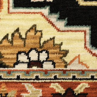 Oriental Weavers Lilihan 4929A Black/Red Area Rug Close-up Image