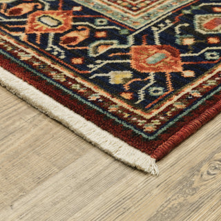 Oriental Weavers Lilihan 5503M Red/Blue Area Rug Corner Image