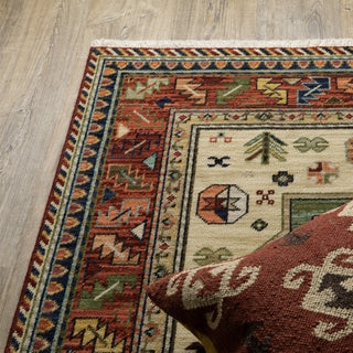 Oriental Weavers Lilihan 8022R Red/Multi Area Rug Corner Image