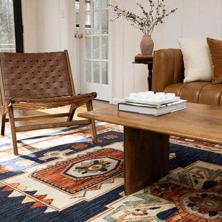 Oriental Weavers Lilihan 090B6 Blue/Red Area Rug Lifestyle Image Feature