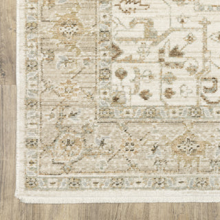 Oriental Weavers Lola LLA01 Beige / Gold Area Rug Corner Image