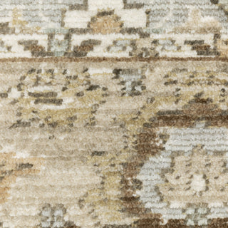 Oriental Weavers Lola LLA03 Brown / Blue Area Rug Close-up Image