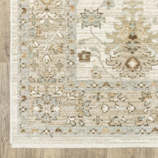 Oriental Weavers Lola LLA05 Blue / Beige Area Rug Corner Image