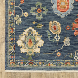 Oriental Weavers Lucca 2863B Blue/Multi Area Rug Corner Image