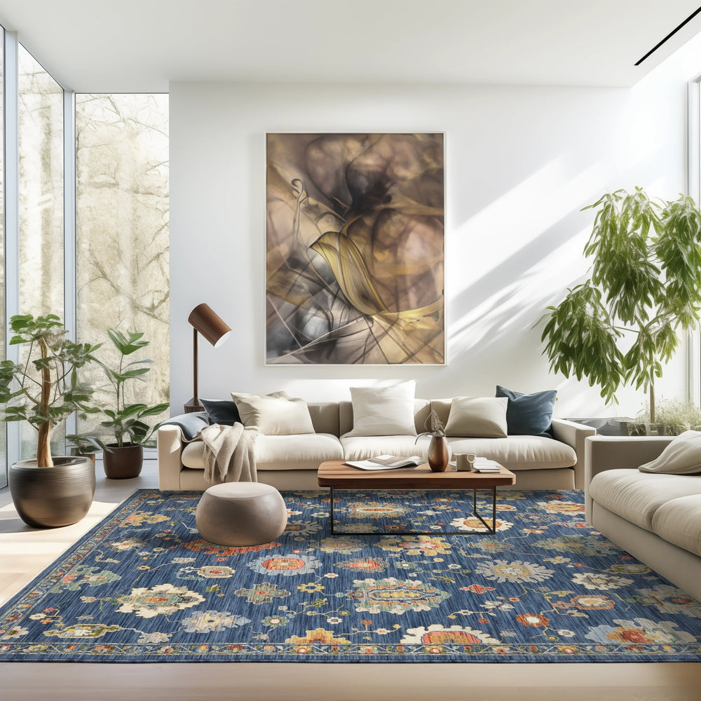 Oriental Weavers Lucca 2863B Blue/Multi Area Rug Lifestyle Image Feature