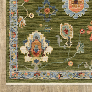 Oriental Weavers Lucca 2863E Green/Multi Area Rug Corner Image