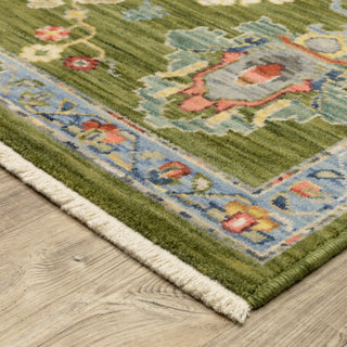 Oriental Weavers Lucca 2863E Green/Multi Area Rug Corner Image