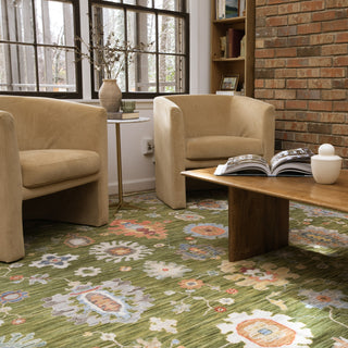 Oriental Weavers Lucca 2863E Green/Multi Area Rug Lifestyle Image Feature