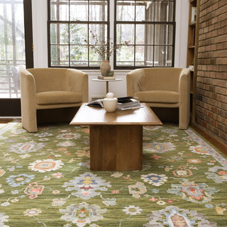 Oriental Weavers Lucca 2863E Green/Multi Area Rug Lifestyle Image Feature