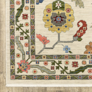 Oriental Weavers Lucca 5506W Ivory/Multi Area Rug Corner Image