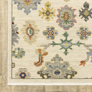 Oriental Weavers Lucca 5507W Ivory/Multi Area Rug Corner Image