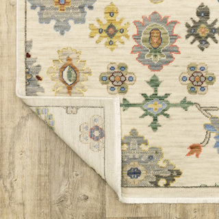 Oriental Weavers Lucca 5507W Ivory/Multi Area Rug Backing Image