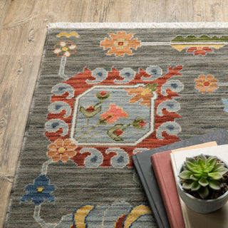 Oriental Weavers Lucca 8111K Grey/Multi Area Rug Corner Image