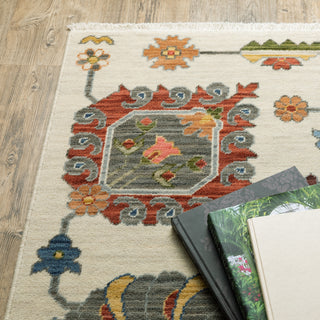 Oriental Weavers Lucca 8111W Ivory/Multi Area Rug Corner Image