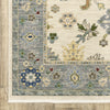 Oriental Weavers Lucca 846H1 Ivory/Blue Area Rug Corner Image