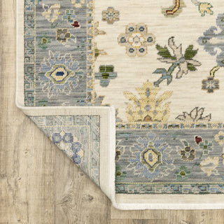 Oriental Weavers Lucca 846H1 Ivory/Blue Area Rug Backing Image