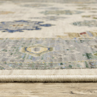 Oriental Weavers Lucca 846H1 Ivory/Blue Area Rug Pile Image