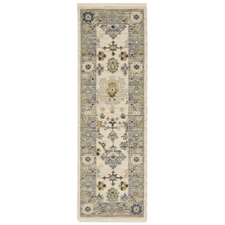 Oriental Weavers Lucca 846H1 Ivory/Blue Area Rug Runner Image