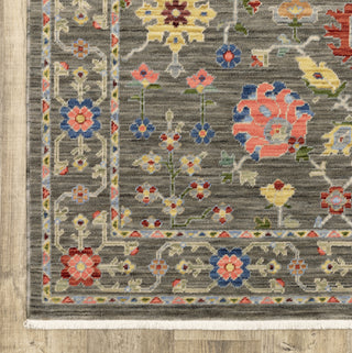 Oriental Weavers Lucca 093K1 Grey/Multi Area Rug Corner Image