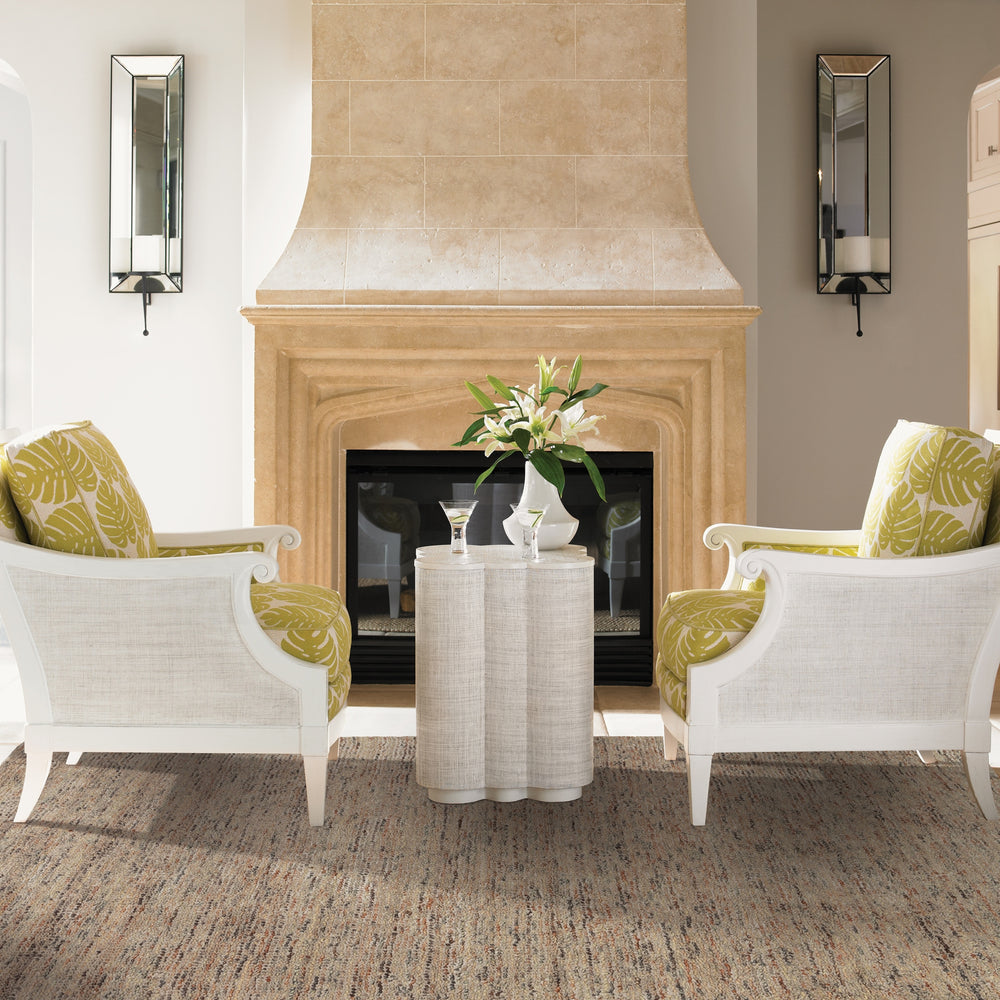 Tommy Bahama Lucent 45907 Taupe Pink Area Rug Lifestyle Image Feature