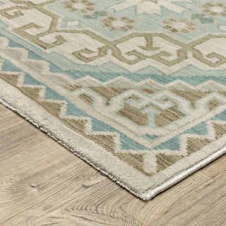 Oriental Weavers Maeve MAE03 Beige/ Blue Area Rug Corner Image
