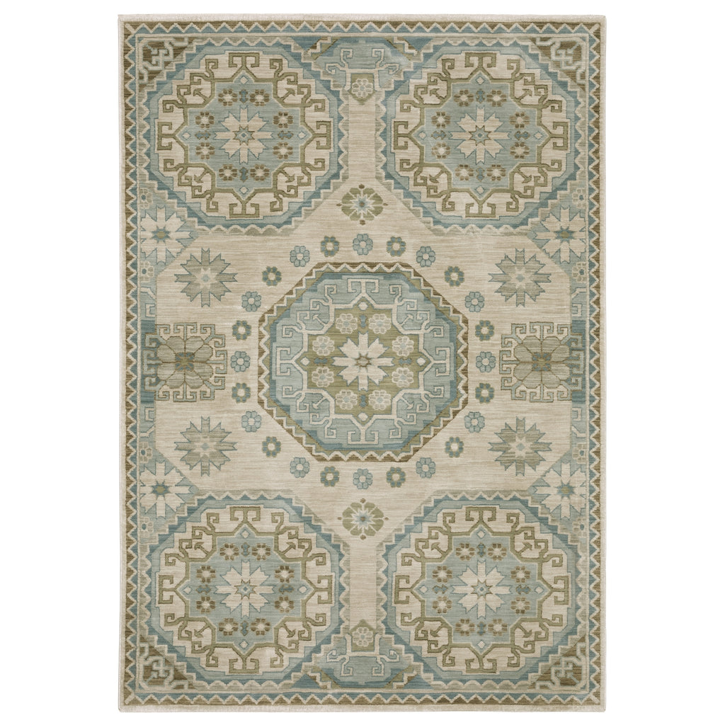 Oriental Weavers Maeve MAE03 Beige/ Blue Area Rug main image