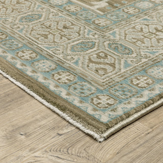Oriental Weavers Maeve MAE08 Brown/ Blue Area Rug Corner Image