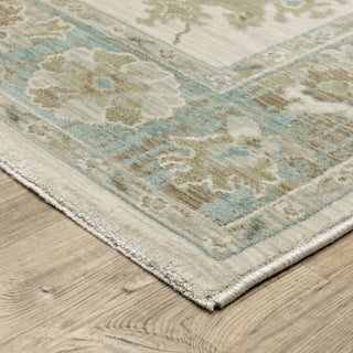 Oriental Weavers Maeve MAE10 Beige/ Blue Area Rug Corner Image