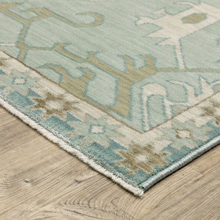 Oriental Weavers Maeve MAE12 Grey/ Blue Area Rug Corner Image
