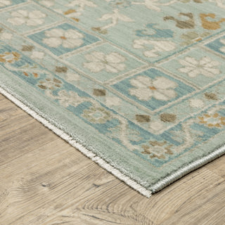 Oriental Weavers Maeve MAE14 Blue/ Grey Area Rug Corner Image