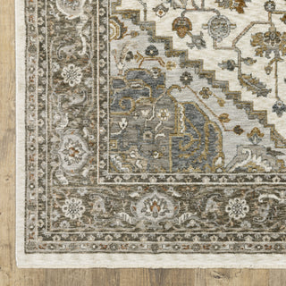 Oriental Weavers MAHARAJA 1144Y Ivory/ Gold Area Rug Corner Image