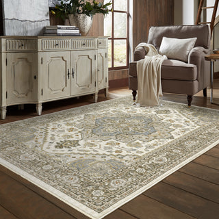 Oriental Weavers MAHARAJA 1144Y Ivory/ Gold Area Rug Lifestyle Image Feature