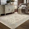 Oriental Weavers Maharaja 5091Z Ivory/ Blue Area Rug Lifestyle Image Feature