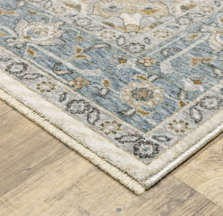 Oriental Weavers MAHARAJA 051F1 Blue/ Ivory Area Rug Corner Image