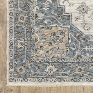 Oriental Weavers MAHARAJA 051F1 Blue/ Ivory Area Rug Corner Image