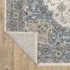 Oriental Weavers MAHARAJA 051F1 Blue/ Ivory Area Rug Backing Image