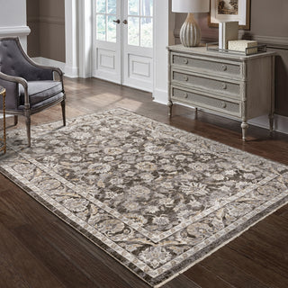 Oriental Weavers Maharaja 070N1 Charcoal/ Ivory Area Rug Lifestyle Image Feature