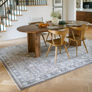 Oriental Weavers Maharaja 071N1 Charcoal/ Ivory Area Rug Lifestyle Image Feature