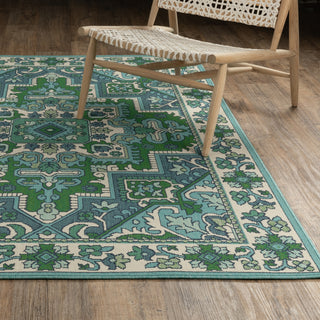 Oriental Weavers Meridian 2808G Blue / Green Area Rug Lifestyle Image Feature