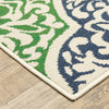 Oriental Weavers Meridian 4266L Blue/ Green Area Rug Corner Image
