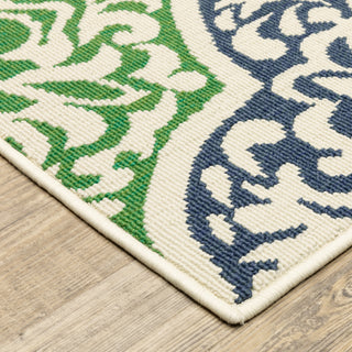 Oriental Weavers Meridian 4266L Blue/ Green Area Rug Corner Image