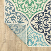 Oriental Weavers Meridian 4266L Blue/ Green Area Rug Backing Image
