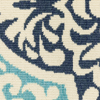 Oriental Weavers Meridian 4266L Blue/ Green Area Rug Close-up Image