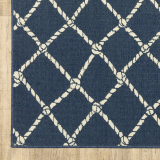 Oriental Weavers Meridian 4295B Blue / Ivory Area Rug Corner Image