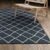 Oriental Weavers Meridian 4295B Blue / Ivory Area Rug Lifestyle Image Feature